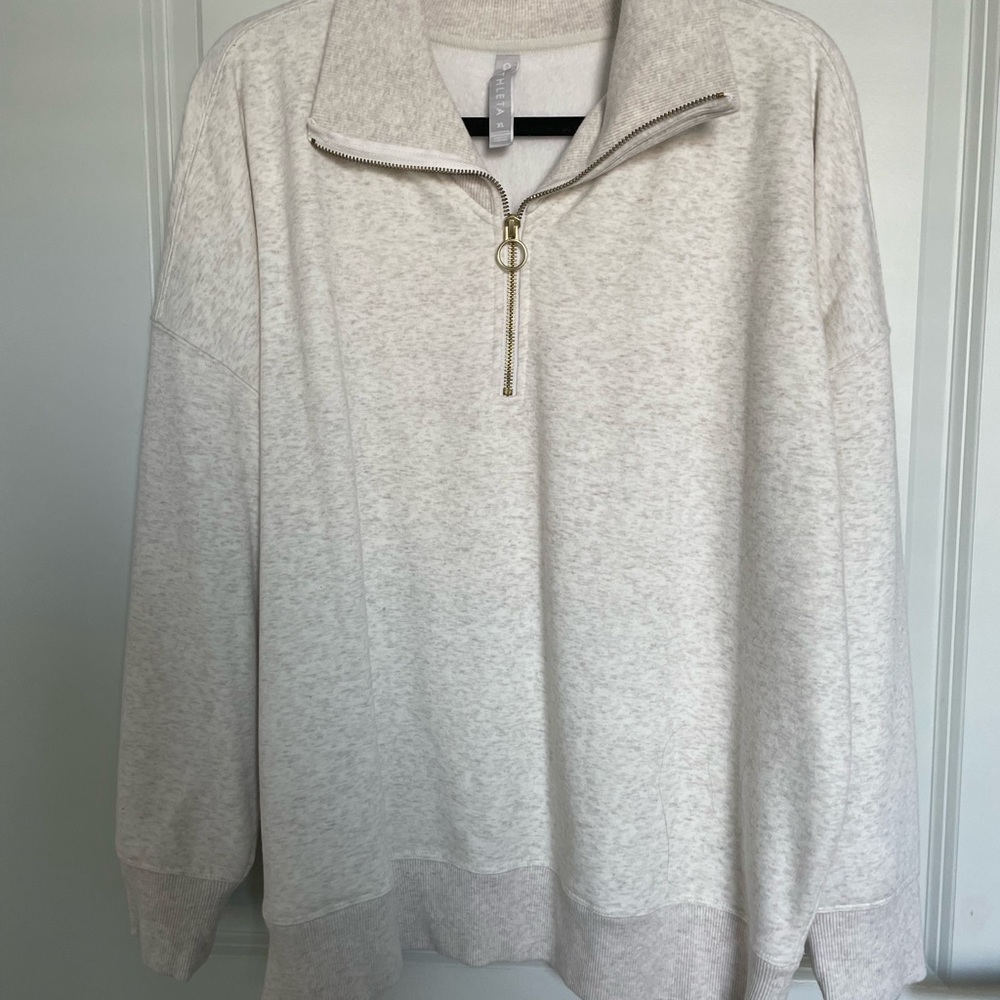 Athlete Cozy Karma 1/4 Zip, Oatmeal Heather, XL